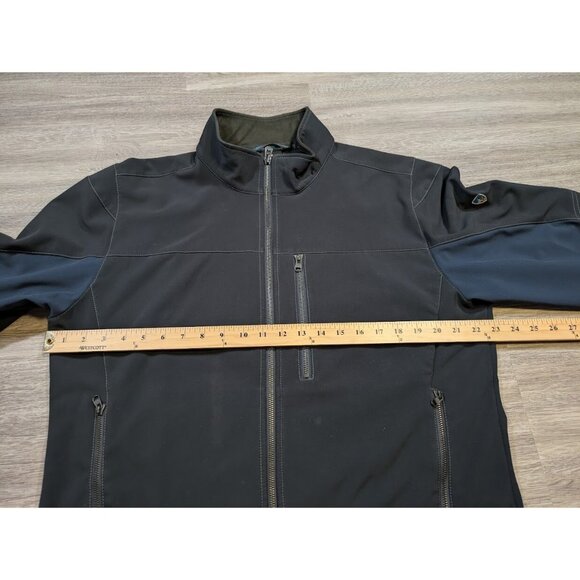 Kuhl Men's L Impakt Jacket Black Blue Full Zip Softshell Water Wind Resistant - Picture 10 of 12